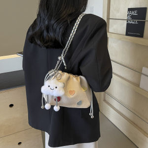 BJ82137 - BEIGE/GRAY - TAS KEKINIAN HANDBAG JINJING SLEMPANG BEST SELLER TAS WANITA FASHION IMPORT MODIS ELEGAN TERMURAH TERLARIS TERBARU TAS BATAM GT2137