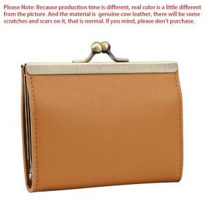 Royal Bagger New Fashion Card Holder for Men and Women Genuine Leather Retro Casual Short Wallets Multifunction Coin Purse