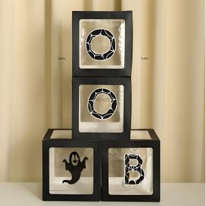 [COD] YUNZE Halloween Balloon Decorations Set 3D Ghost Pumpkin Head Balloon Box Creative Party Decor Home Outdoor Scary Scene Setup Festive Supplies