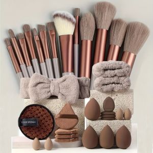 FANI 33pcs Fluffy Makeup Brush Set High Quality Soft Bristles Professional Makeup Brushes Gift Set for Beginners Foundation Brush For Women