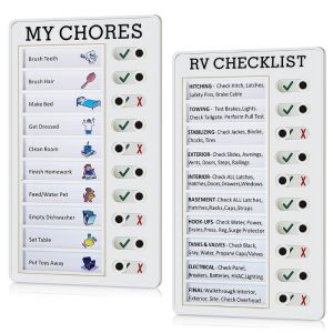 Multi-purpose Wall Hanging Checklist Memo Boards Adjustable My Chores Checklist Board for RV Home Wall School Classroom