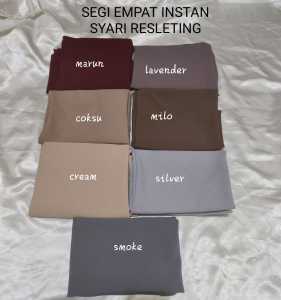 Hijab Kerudung Segi Empat Syari Zipper Laser Cut Nilfashion / Jilbab Instan Terbaru