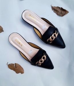 SEPATU SANDAL HELLS MULLES SLOP WANITA HAK 3CM