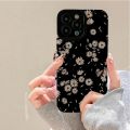 Retro Daisy Texture Case For iPhone 16/15/14/13/12/11 Pro 12 13 mini 6 6S 7 8 Plus X XR XS max Soft Shockproof Back Casing Fashion Creative Phone With Full Lens Protection Cover Shell. 