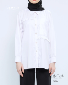 Clover Clothing - Tunik Clarista | Baju Polos Wanita | Bahan Katun Toyobo