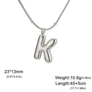 SKYRIM Fat Cute 26 Letters Necklace Bead Chain Women Girls Necklace Jewelry Gift