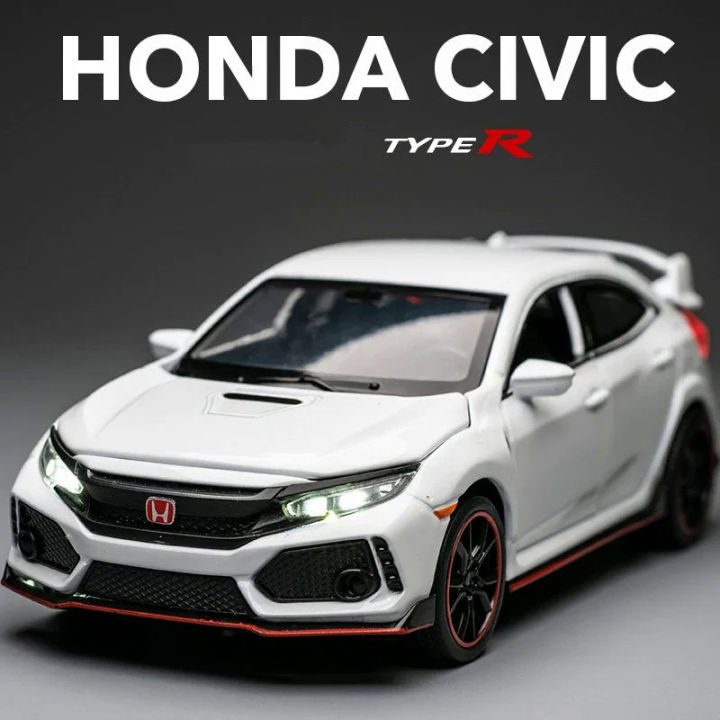 Honda Civic Type-R 1:24 Alloy Car Model Diecasts Metal Toys Vehicles ...