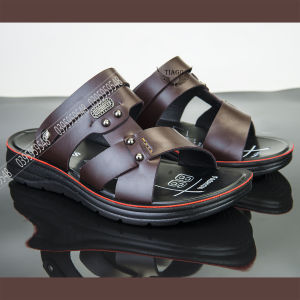 Dép da nam cao cấp đế cao su đúc chống nước [D-spost]