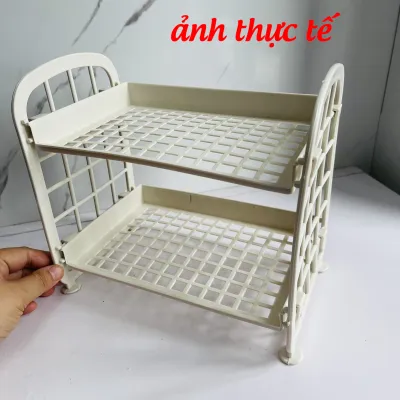 Kệ Nhựa Để Vật Dụng 2 Tầng Mini Nhỏ Gọn Xinh Xắn Kệ Nhựa Để Đồ Mini 2 Tầng Giá Đựng Đồ Để Bàn Decor Phong Cách Hàn Quốc Trang Trí Góc Học Tập Tramanhshop