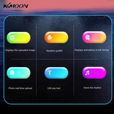 KKmoon LED Devil Eyes Light DC12-24V 32x192 Dot APP Control Devil Eye Screen Flexible for Truck