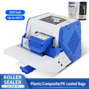 BABEDUO ZONESUN Portable Bag Sealer Roller Sealing Machine Aluminum Foil Composite Plastic Film PE Coated Paper Food Packaging ZS-GLF1P