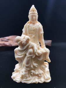 Ngà voi quả ngồi đài sen Phật Bà Quan Âm Bồ Tát tượng phật trang trí nhà phòng khách phòng trà nghiên cứu kệ Bogu trang trí trang trí cửa hàng trang trí cửa hàng đẹp trang trí cửa hàng trang trí