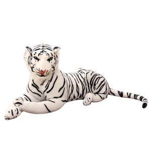 HUNIU Quà Tặng sinh nhật Mềm Đồ Chơi Búp Bê động vật Hổ Trắng Động Vật hoang dã Brown Tiger Động Vật sang trọng Đồ Chơi Con Búp Bê sang trọng Sống động như thật Đồ Chơi Sang Trọng Tiger Đồ Chơi Nhồi Bông
