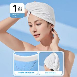 Annies Sphere Disposable Dry Hair Cap Strong Absorbent Quick-Dry Portable Double-Layer Thickened Bath Cap for Travel