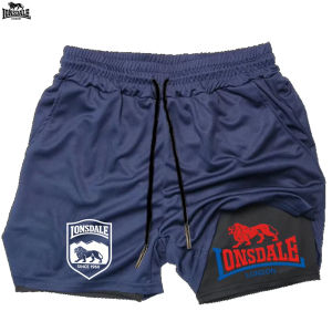 LONSDALE Nam 2 trong 1 Quần đùi chạy bộ nhanh khô Phòng tập thể dục Thể thao Tập luyện Đào tạo Thể dục Chạy bộ Quần đùi mùa hè2026