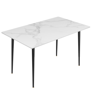 โต๊ะกินข้าวโมเดิร์น  โต๊ะกินข้าว 6 ที่นั่ง 120ซม  หินอ่อน ลักษณะ Rectangular Dining Table Sintered Stone Beautiful Marble Tabletop หินอ่อนราคา  --- No Including Chair