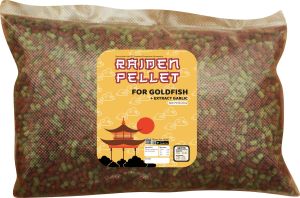 Makanan Ikan Mas Koki Pakan Pelet Ikan Mas Koki Raiden Pellet Refill 1kg Bawang Putih