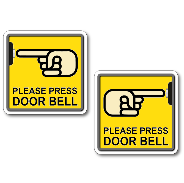 PLEASE PRESS DOOR BELL ACRYLIC SIGN BOARD 110X110MM (WE ACCEPT CUSTOM ...