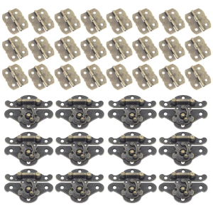 Antique Styles Decorative Door Latches With Butterfly Hinges Heavy Type Iron Decorative Hardwares For Door And Trunks