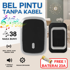 Bel Pintu Rumah Wireless Door Bell Tanpa Kabel - AC Listrik 1 Tombol