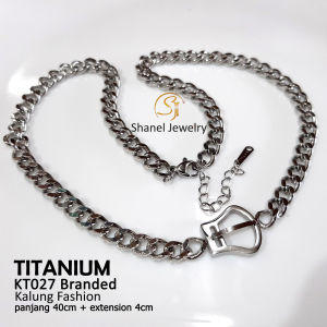 Kalung Titanium Branded H perhiasan Import Premium Stainless Steel Anti Karat KT027 Frida Jewelry