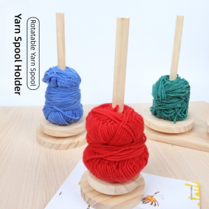 OPEAREY Wooden Yarn Rotating Tool Portable Detachable Yarn Holder Durable Winding Machine Auxiliary Tool