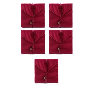 FLYING 1/5PCS Anti Scratch Jewelry Storage Pouch Anti Tarnish Envelope Flip Style Satin Jewelry Pouch Portable Soft Smooth Texture Ornament Packaging Bag Jewelry Gift Wrapping
