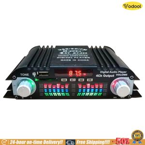 [VOS] 1600W Peak Power Digital 4 Channel Audio Amplifier FM USB Bluetooth-Compatible Mini HIFI Digital Stereo Amp Digital HIFI Audio Stereo Power Amplifier