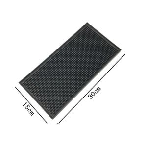 Thick Strong Grip Bar Table Placemat Counter Anti Slip Rubber Mat Cocktail PVC Coaster Insulation Thickened Service Spill Drip Tray TH
