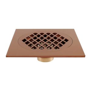 15x15cm Square Floor Drain Brass Antique/Brushed/Gold/Rose Gold/Black/Bronze/Red Bronze Bathroom Shower Room Floor Waste Drain