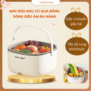 Máy Rửa Rau Củ Quả Bằng Sóng Siêu Âm Đa Năng Sạch Sâu Tiêu Diệt Vi KhuẩnBảo Vệ Sức Khỏe Gia Đình