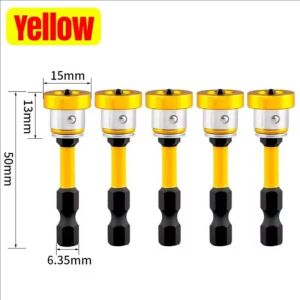 5pcs Magnetic PH2 Hex Shank Screwdriver Bits / Positioning Screws Batch Head / for Gypsum Board Plasterboard / Locating Batch Head Drilling Accessories
