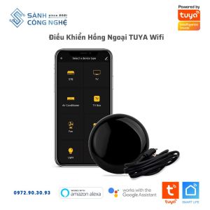 Bộ Điều Khiển Hồng Ngoại Tuya Wifi Phiên Bản Mới Học Lệnh Điều Khiển Tivi Điều Hòa Quạt Bảo Hành 1 Năm