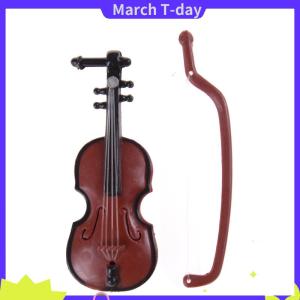 March 1:12 dollhouse Miniature ไวโอลินเครื่องดนตรีคอลเลกชัน DIY Decor ของขวัญ