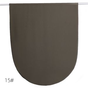 Jifang ผ้าคลุมไหล่ผืนยาวผ้าชีฟองมีฟองแบบโค้งครึ่งมุมผ้าคลุมไหล่ขนาดใหญ่แบบเรียบฮิญาบมุสลิมแบบแขวนลง SL242