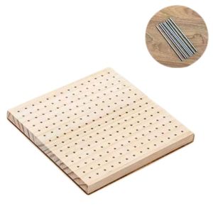 FUNG DIY Crochet Blocking Boards Wooden Square Pottery Clay Base Plug Board Handmade Weave Accessory Knitting Blocking Mat Knitting Hats