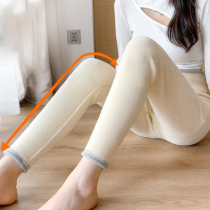 biubiubeng กางเกงซีทรูสีเทาขนแกะขนาดใหญ่สำหรับผู้หญิงใส่เสื้อผ้านอก