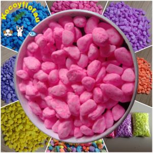 Batu warna pink cerah 1 kg dekorasi akuarium