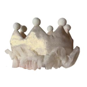 หูฟังสวมศีรษะมงกุฎหมวกวันเกิดแรกสุดน่ารักพร็อพถ่ายรูปเด็กแรกเกิด100วันผ้านุ่มอุปกรณ์เสริมสำหรับการฉลองในงานปาร์ตี้