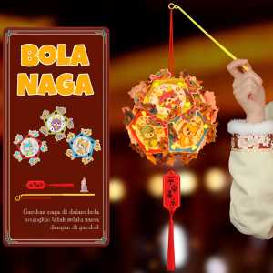 MC11 -  Gantungan Puzzle Naga Imlek LED . Gantungan Bola Naga LED
