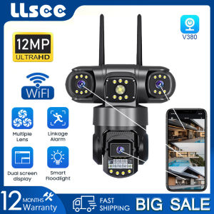 LLSEE V380 Pro 3 เลนส์กล้องเฝ้าระวังวิดีโอ Wifi เครือข่ายกล้องวงจรปิดไร้สาย WiFi 360 การเฝ้าระวังกล้องวงจรปิดกลางแจ้งกล้องรักษาความปลอดภัยกันน้ำ