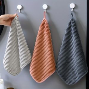 Square Hand Towel Wall-mounted Rags Soft Absorb Water for Kitchen Bathroom