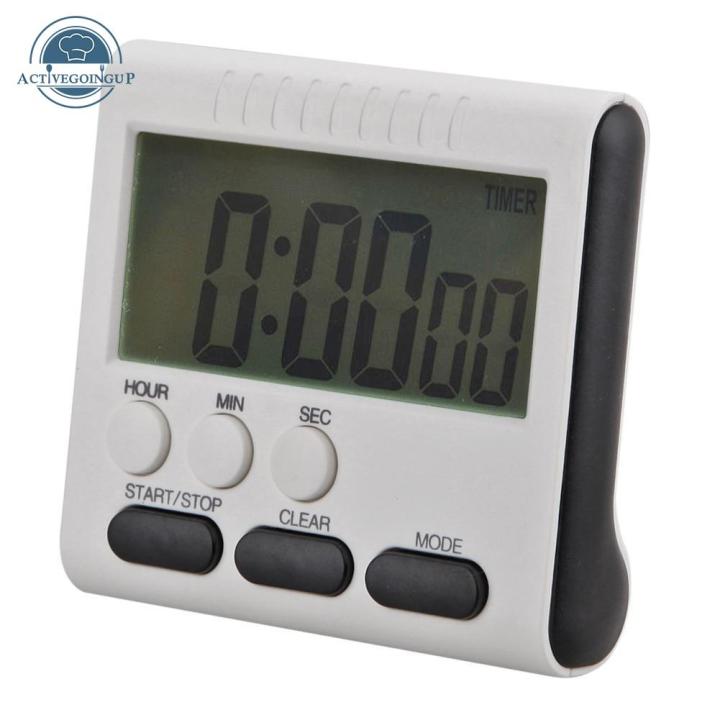 Magnetic Large LCD Digital Kitchen Timer Alarm Count Up Down Clock 24 ...