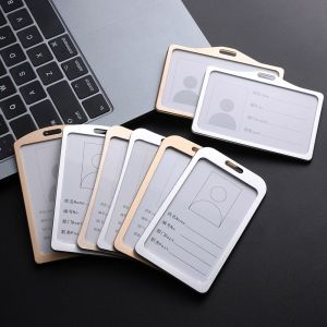 DECALI คุณภาพสูง อลูมิเนียม ที่คลุมการ์ด เครื่องใช้สำนักงาน ธุรกิจ อุปกรณ์เสริม ที่ใส่ป้ายชื่อ ที่ใส่บัตร ปกชื่อ ปกแนวตั้ง