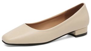 JESSICASTORE Chic Square Toe Leather Mules with Square Heel for Women #996