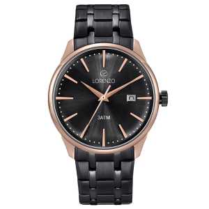 Jam Tangan Lorenzo Bulat HA-715UUU / Jam Tangan Fashion Pria Tali Rantai Diameter 42 cm