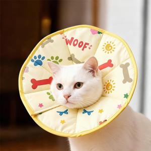Soft Adjustable Elizabethan Pet Protective Collar Anti-Bite Healing Aid for Cat Dog