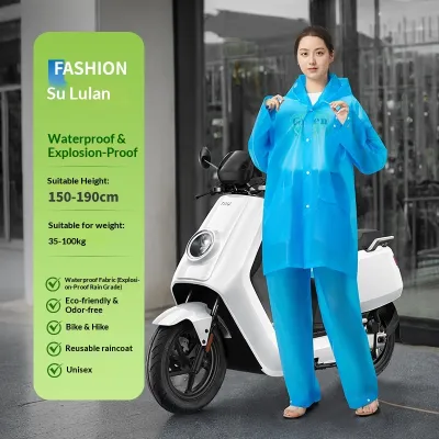 CalceNubes Bộ áo mưa rời dành cho người lớn kèm quần mưa chống thấm nước mạnh phù hợp đi xe đạp và đi bộ đường dài dùng nhiều lần không phải dùng một lần
