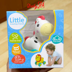 [𝐒𝐆 𝐒𝐞𝐥𝐥𝐞𝐫] BabySPA Little Crawling Friends – Rattle Push Toy w/ Steel Bell | Soft TPE/TPR