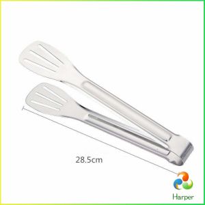 Harper คลิปหนีบอาหารสแตนเลส ที่คีบบาร์บีคิว ย่างเนื้อ ที่คีบปากเป็ด stainless steel food clip